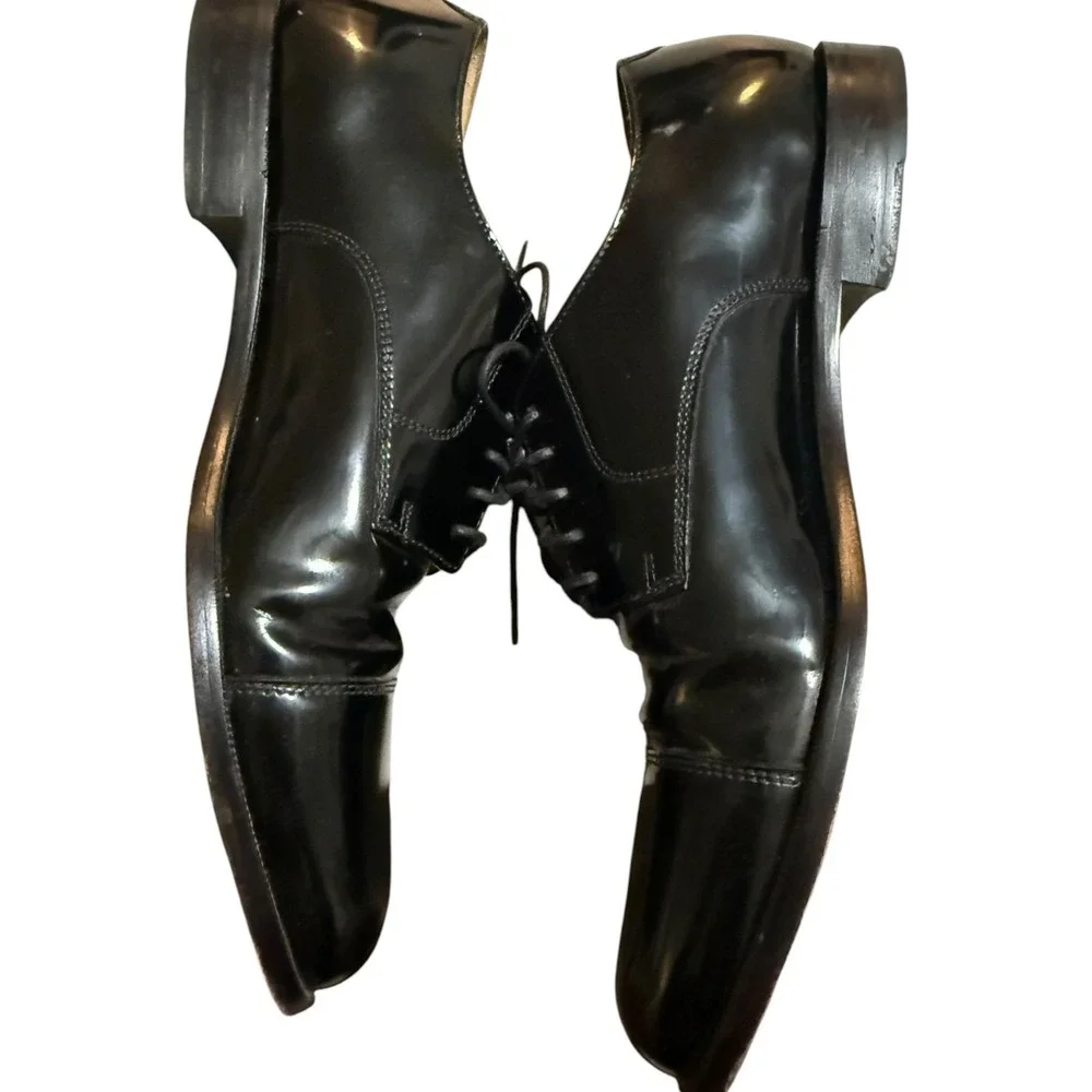 Cole Haan Caldwell Mens 11 D Black Leather Cap Toe Oxford Dress Shoes 08330‎